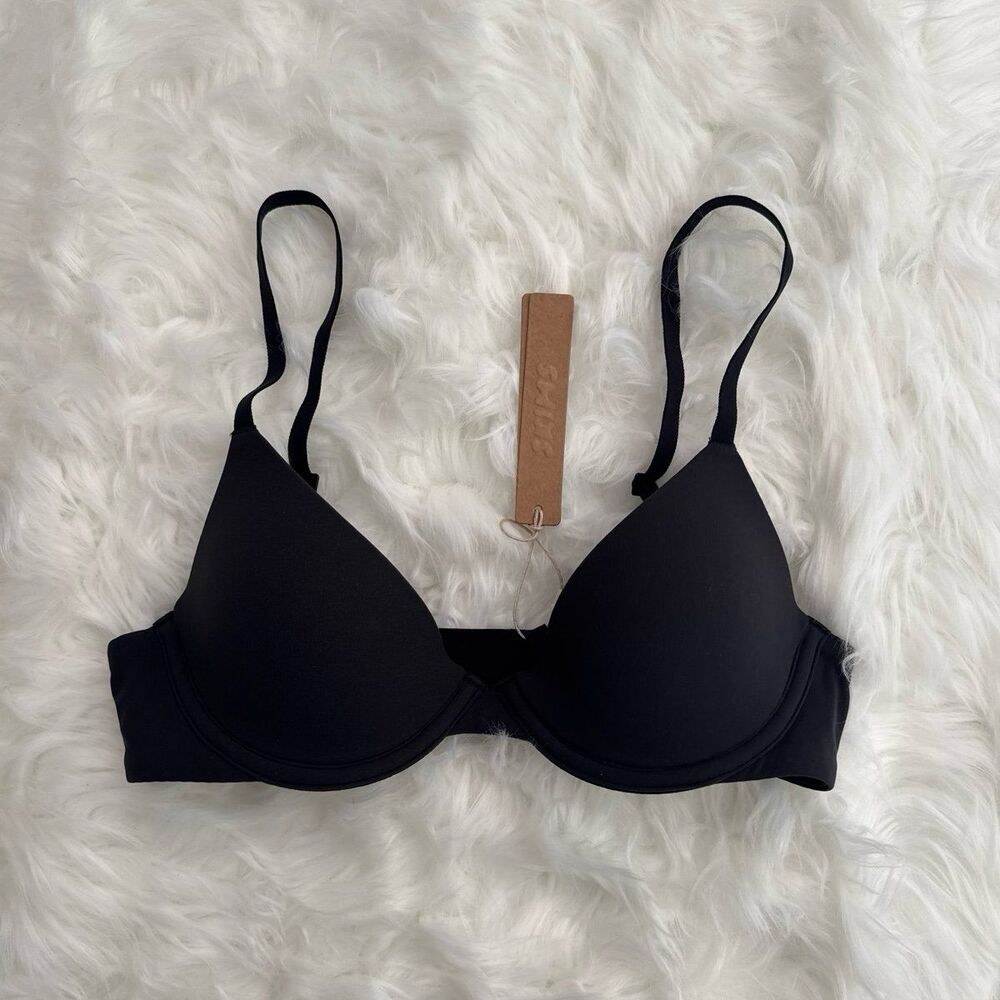 Skims Fits Everybody Scoop Plunge Bra Onyx Size 32A